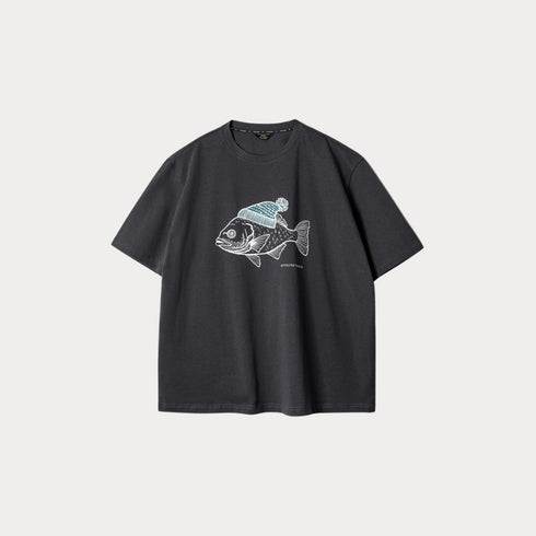 Vintage Flocked Animal Print T-Shirt – Men’s Cotton Summer Tee